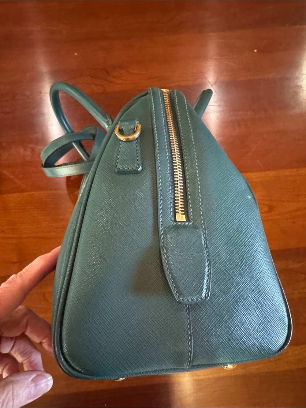 PRADA Milano Saffiano Leather Medium Boston Bag Certified Authenic - Picture 3 of 14